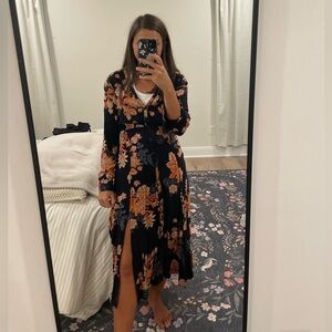 Free People Miranda Midi Button Up Dress